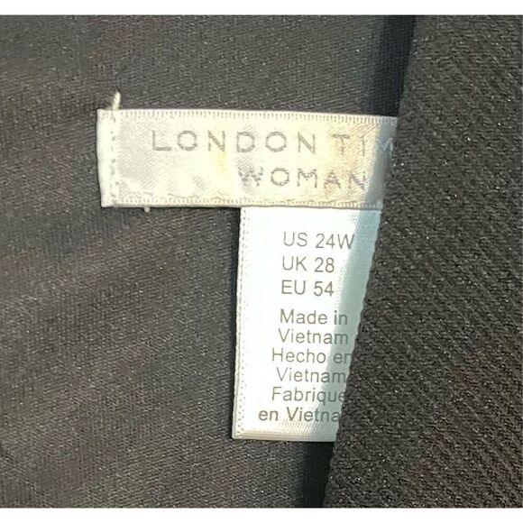 London Times Women's Crepe Fit and Flare Midi with Waist Button Detail - Picture 6 of 6